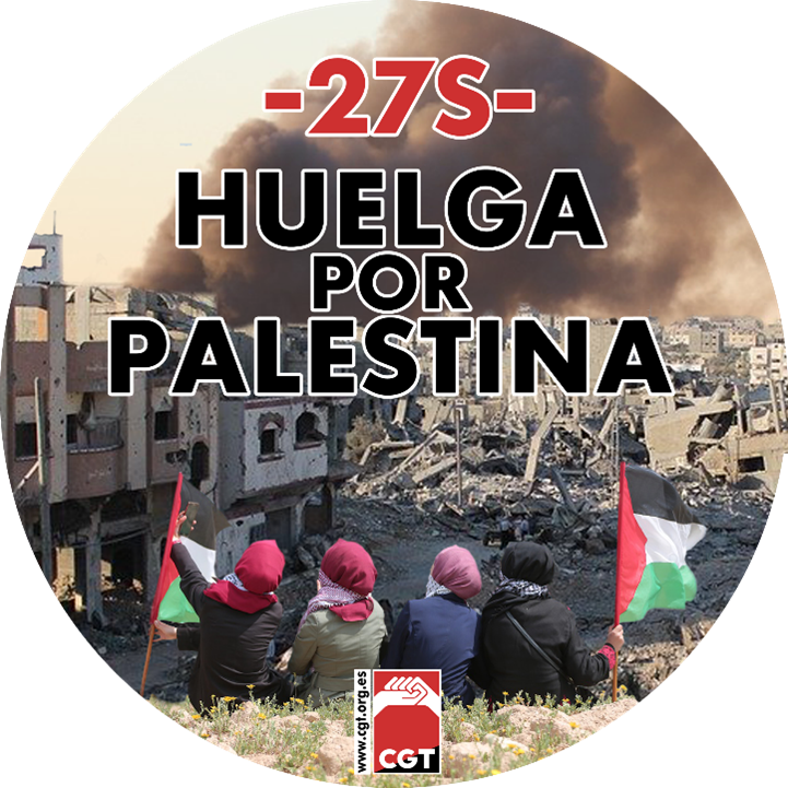 Cartel huelga 27-S por palestina